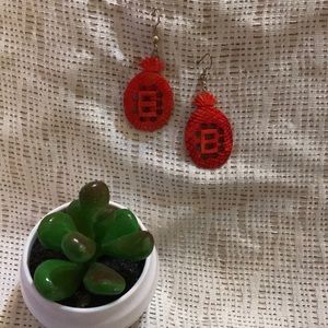 🍍 Pineapple letter E earrings